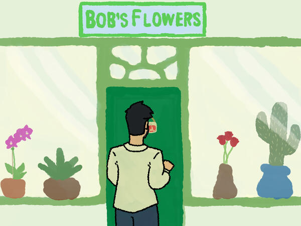 Delvis figur - helt farget - enkel bakgrunn