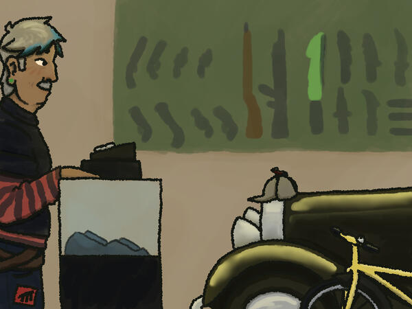 Delvis figur - helt farget - shadet - enkel figur - helt farget - shadet - enkel bakgrunn